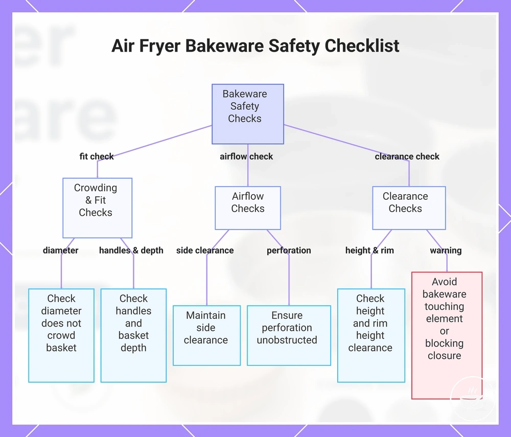 Air Fryer Bakeware Safety Checklist