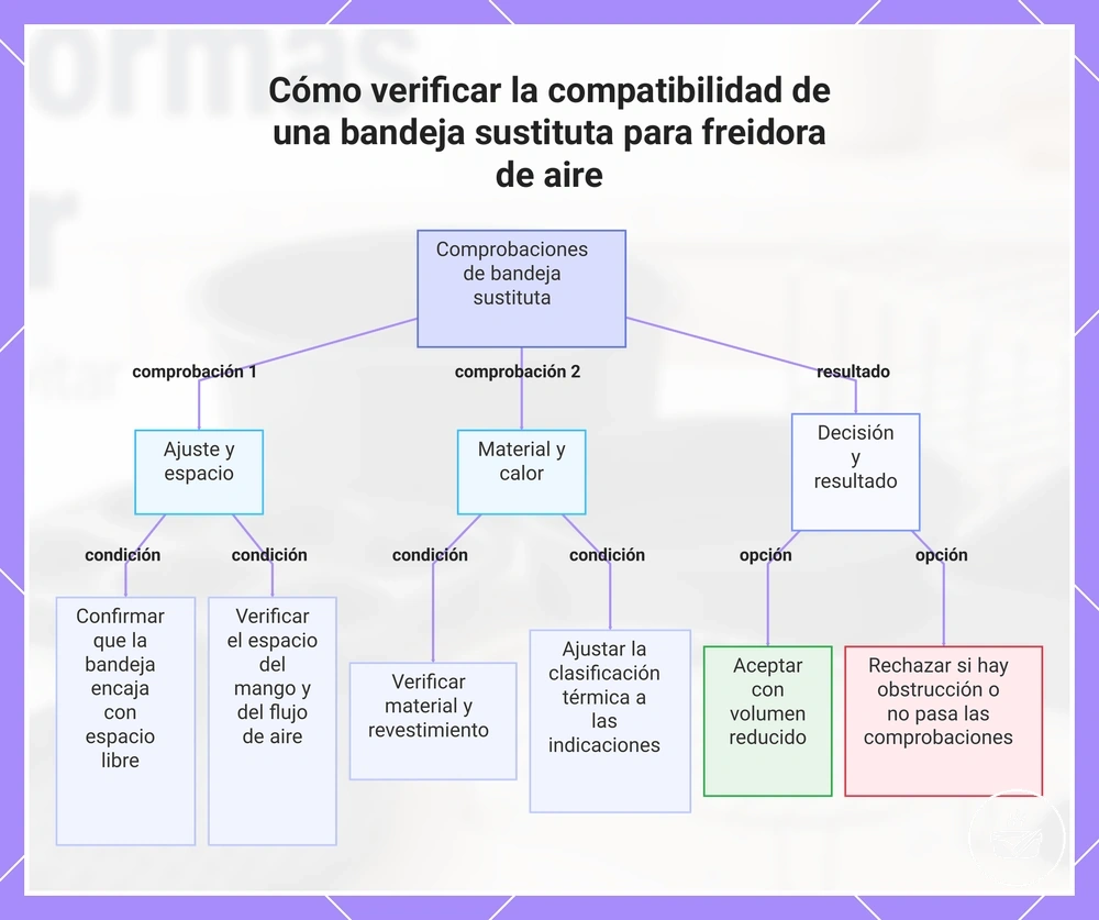 Cómo verificar la compatibilidad de una bandeja sustituta para freidora de aire