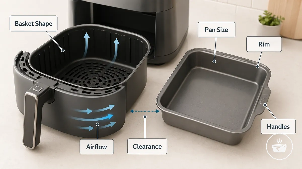 Factores clave de ajuste que afectan el tamaño utilizable de los moldes para freidora de aire