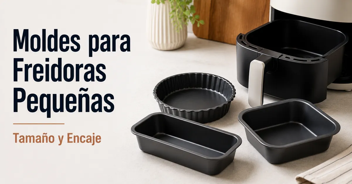 Moldes compactos para hornear en cestas pequeñas de freidora de aire.