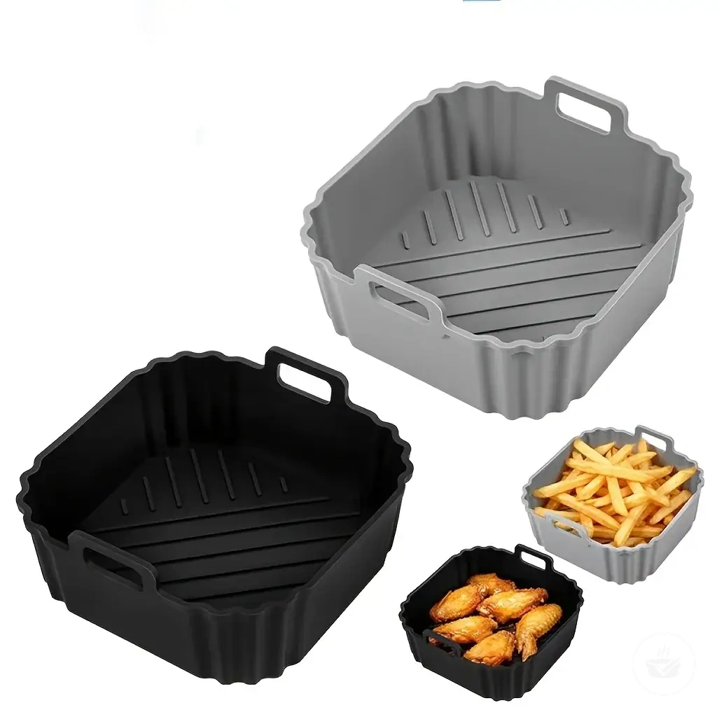 Moule carré en silicone pour air fryers COSORI, CHEFMAN et Midea de 2 L.
