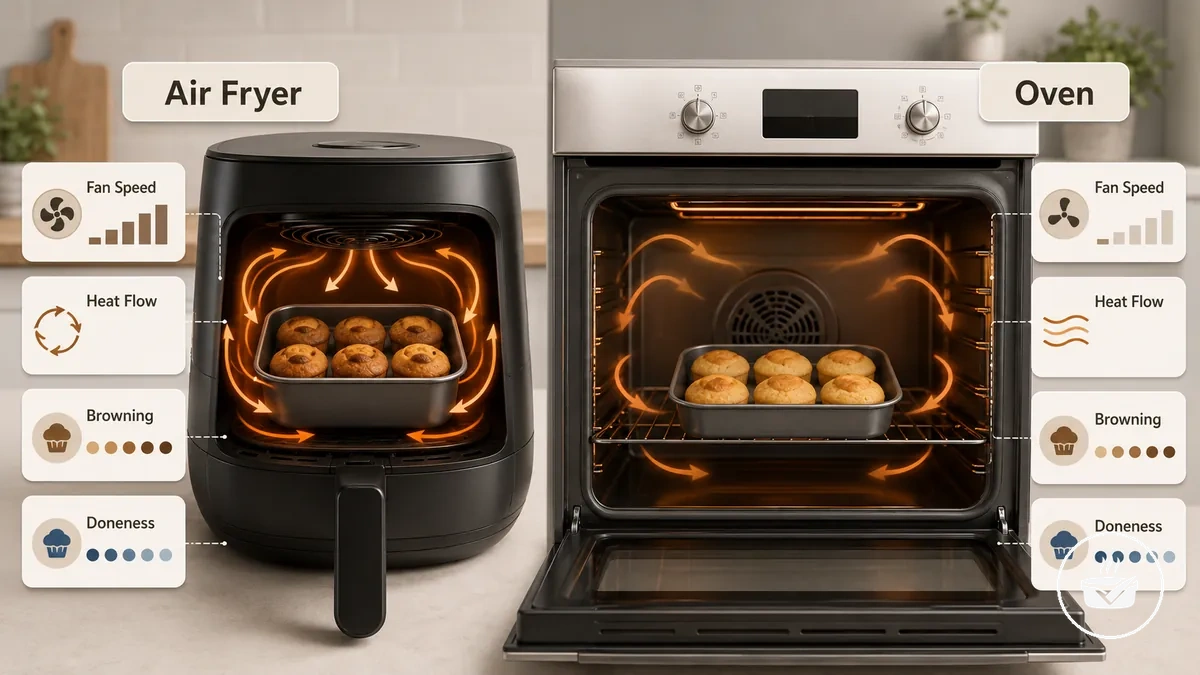 Graphique de comparaison entre les résultats d un moule pour air fryer et les attentes d un four classique