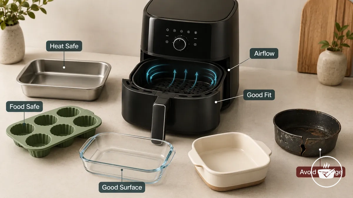 Categorias de formas adequadas para uso em air fryer